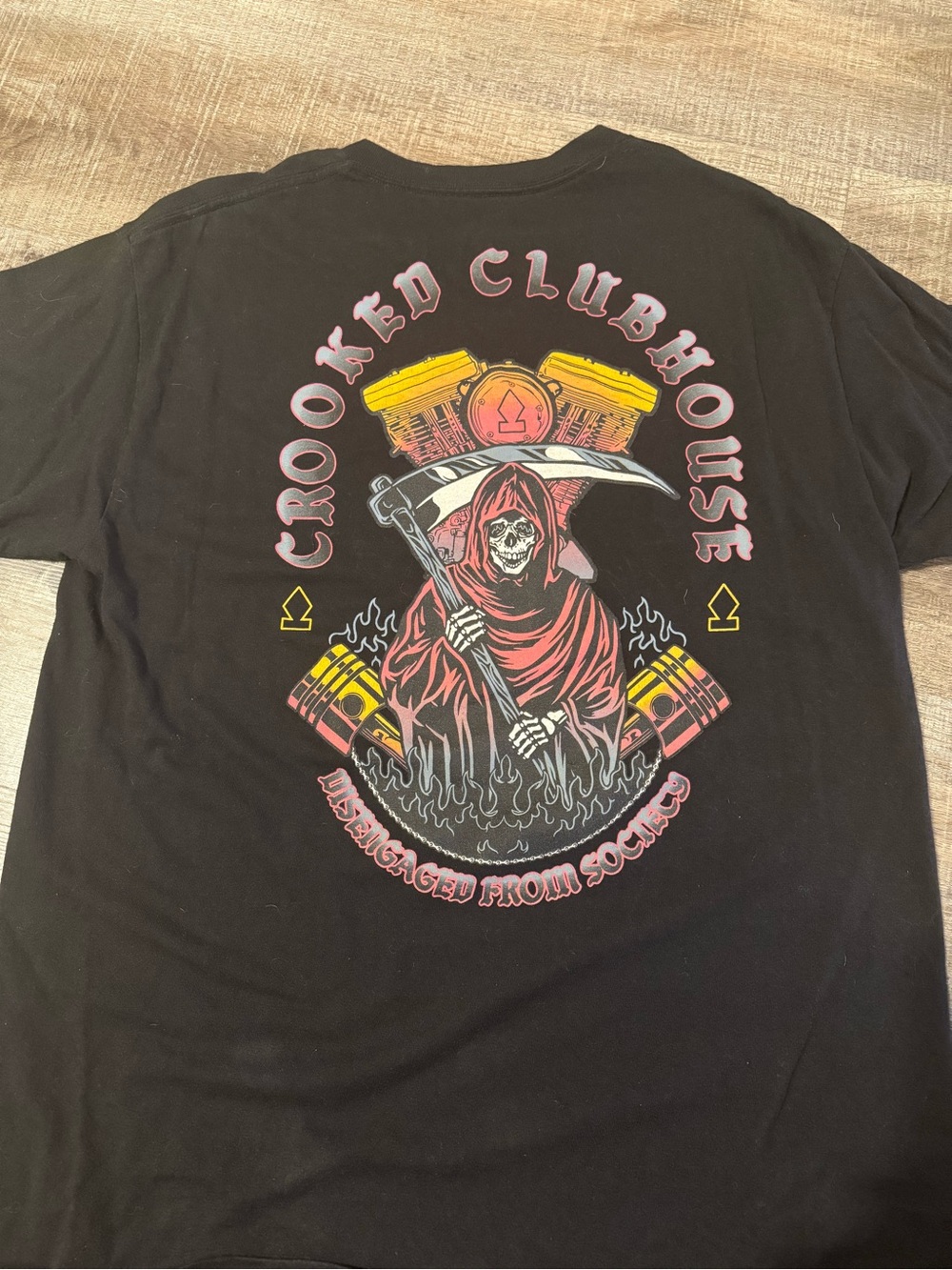 Crooked Clubhouse Black Graphic Tee